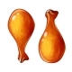 Chicken Leg. Turkey Haunch. Bird Food. Vector. Eps10 - GraphicRiver Item for Sale