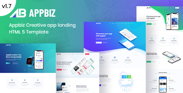 Appbiz– Apps Landing HTML Template.