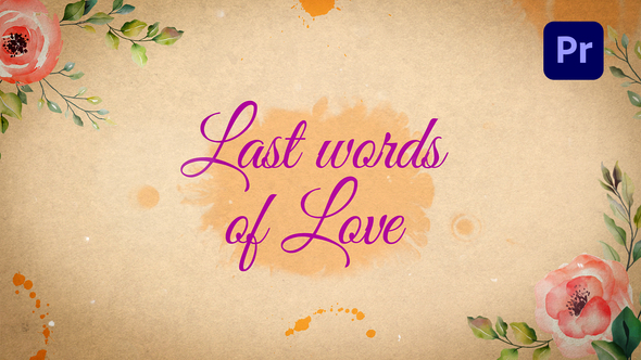 Last Words of Love - Beautiful Title Sequence | MOGRT