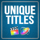 Unique Titles for FCPX - VideoHive Item for Sale