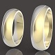 2 wedding rings set two-piece assembly 3D print model - 3DOcean Item for Sale