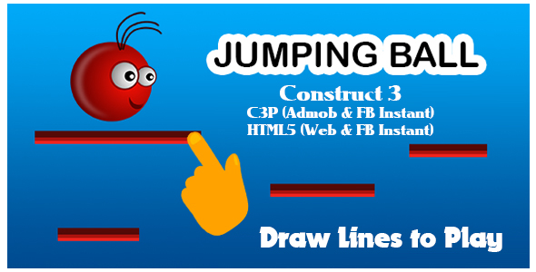 Jumping Ball Game (Construct 3 | C3P | HTML5) Endless Game