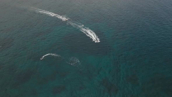 Water Activities with Jet Ski at Sea