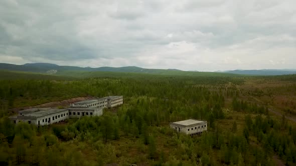 Kadykchan Ghost Town. Areal Dron Shoot