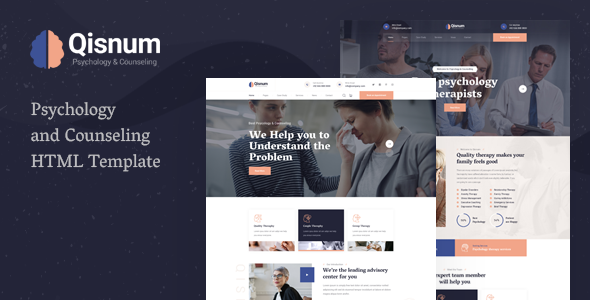 Qisnum - Psychology & Counseling HTML Template