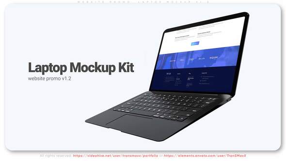 Website Promo. Laptop Mockup v1.2