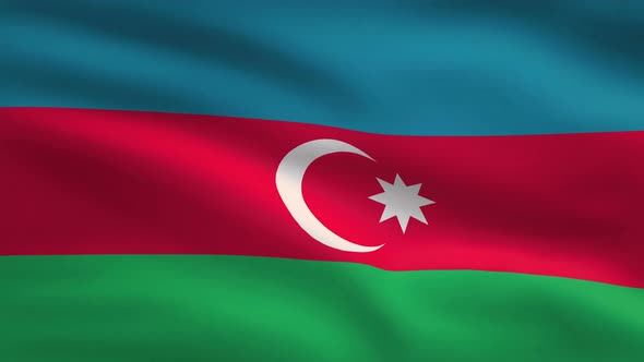 Azerbaijan Windy Flag Background 4 K