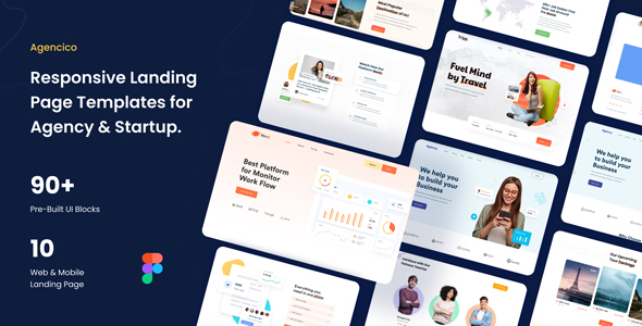 Agencico-Responsive Landing Page Templates & UI Kit