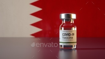 Corona Vaccine / Covid Vaccine Ampule / Vaccination in Bahrain Flag / Photodune, Misc
