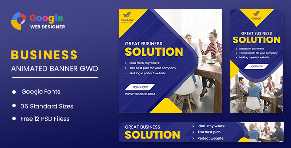 Business Solution Animated Banner GWD