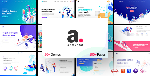 Agmycoo - Szablon HTML portfolio Isometric Creative Digital Agency