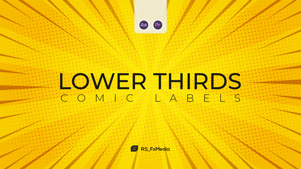Lower Thirds | Comic Labels | MOGRT Version