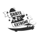 Skateboard Retro Logo with Ribbon - GraphicRiver Item for Sale