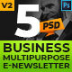 5 Business E-newsletter PSD Template - GraphicRiver Item for Sale
