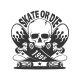 Skate or Die Vintage Logo with Skateboard  - GraphicRiver Item for Sale