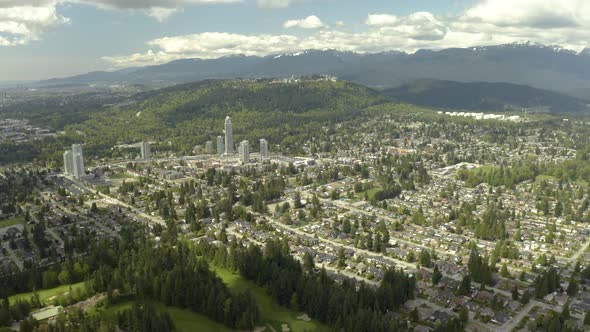 Coquitlam, Port Moody, Barmett Highway and Central Coquitlam BC Tricities, Tri-cities Aerial View