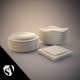 6 Photorealistics Ceramic dishes - 3DOcean Item for Sale