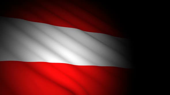 Austria Flag Blowing in Wind