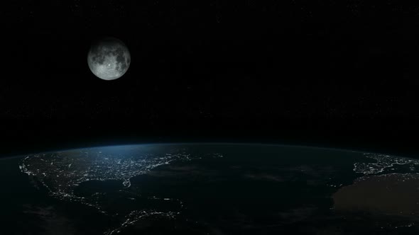 Moon and Earth