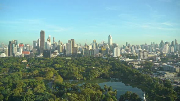 Beautiful building architecture around Bangkok city in Thailand