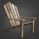 Armchair of the old wooden planks for garden PBR Low-poly 3D model - 3DOcean Item for Sale