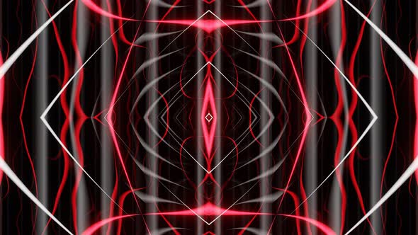 VJ Loop Abstract Divergent Redwhite Waves