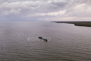 for fishing under a sky with clouds