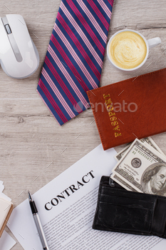 Money, passport and cappuccino. / Photodune, Misc