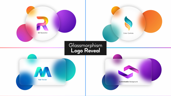 Glassmorphism Logo Reveal