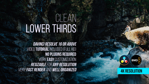 Clean Lower Thirds for DaVinci Resolve