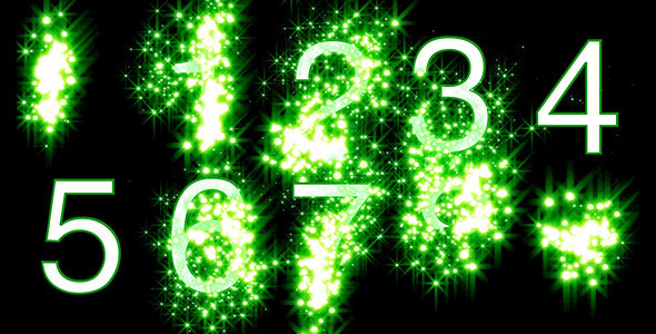 Numbers Revealed by Stars Green Style