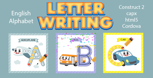 Letter Writing (CAPX | HTML5 | Cordova) Kids Education Game