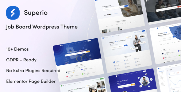 Superio – Job Board WordPress Theme / Themeforest