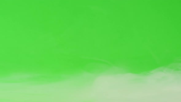 Smoke on Green Chroma Key Background