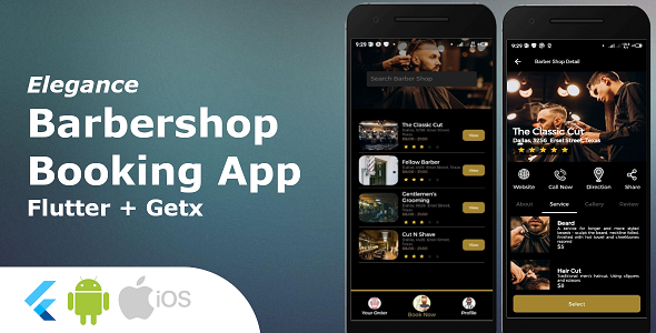 Barbershop Booking App - Full Flutter Application