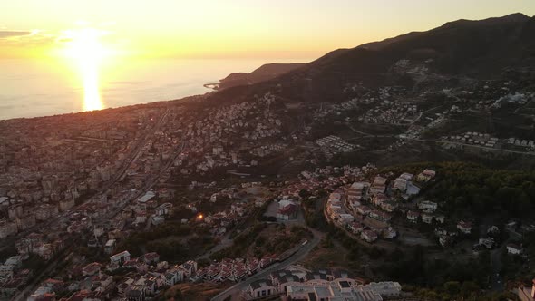 Alanya, Turkey - a Resort Town on the Seashore. Aerial View