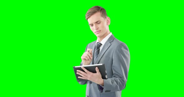 Businessman using digital tablet