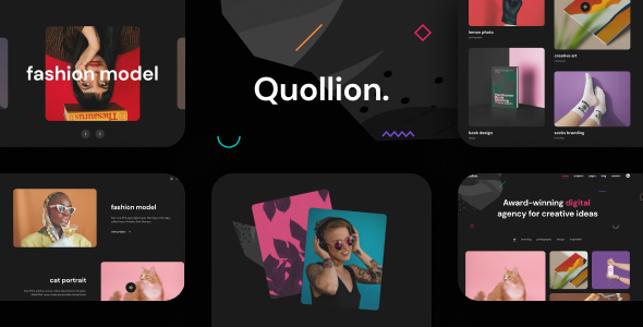 Quollion - Colorful Agency & Portfolio Figma Template