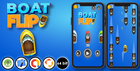 Boat Flip - Android Studio & Xcode & Buildbox Game Template