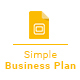 Simple Business Plan Google Slide Presentation - GraphicRiver Item for Sale