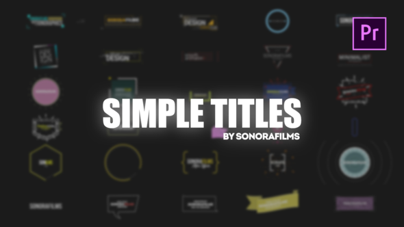 Simple Titles For Premiere