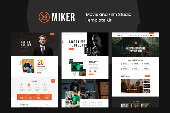 Miker - Movie & Film Studio Elementor Template Kit