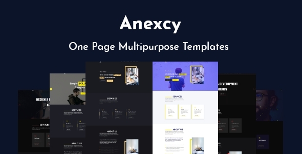 Anexcy - Multipurpose  HTML5 Onepage Template