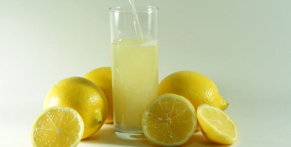 Pouring Citrus Juice on White - 1