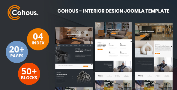 Cohous - Interior Design Helix Ultimate Joomla 4 Template