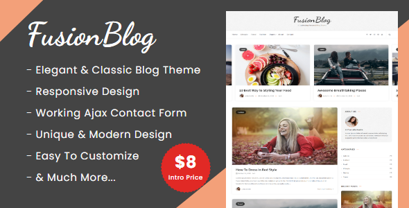 FusionBlog - Personal Blog Theme / Themeforest