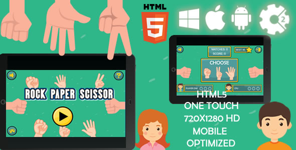 Rock Paper Scissor - Html5 Game (C3P)