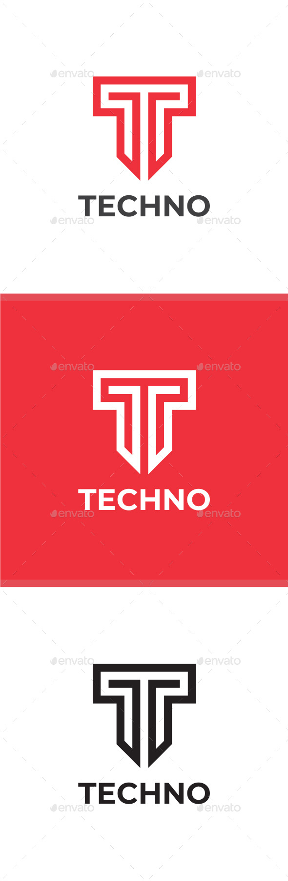 Techno - Letter T Logo