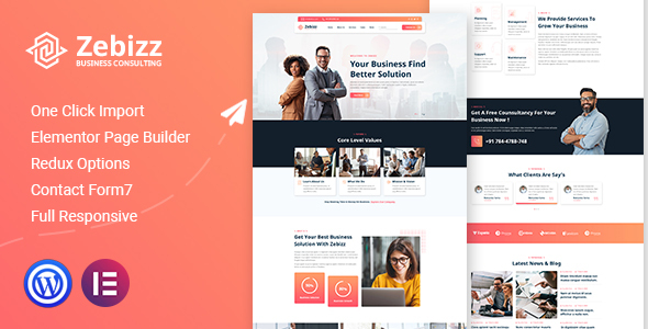 Zebizz - Business Consulting WordPress Theme / Themeforest