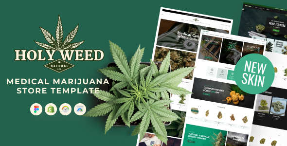 Holy Weed - Medical Marijuana Shopify Store Template for Cannabis Oil and Drug Shop / Themeforest